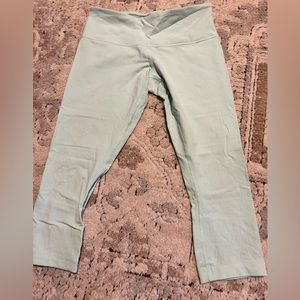 Lululemon Mint Crop pinstripe leggings